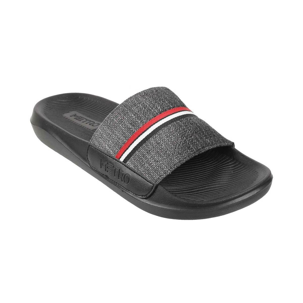 Men Black Casual Slippers