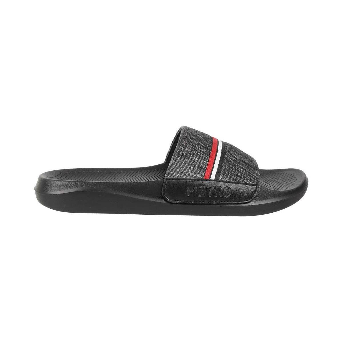 Men Black Casual Slippers